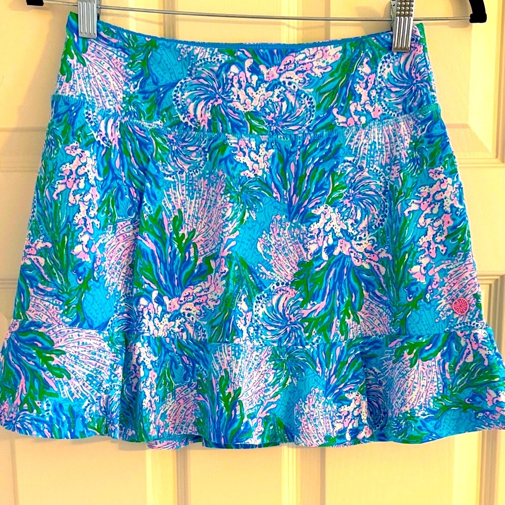 Lilly Pulitzer Zandora skirt in Strong Current Sea